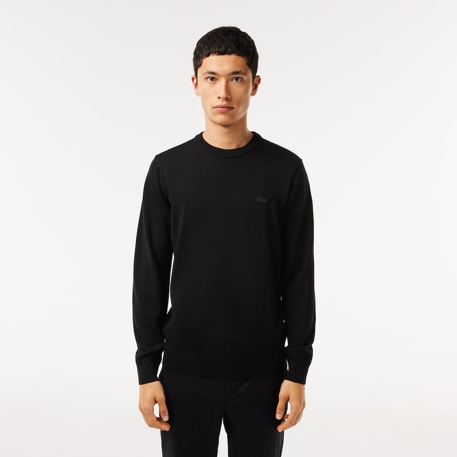 Pullover da uomo LACOSTE in lana merino con collo rotondo. AH1969