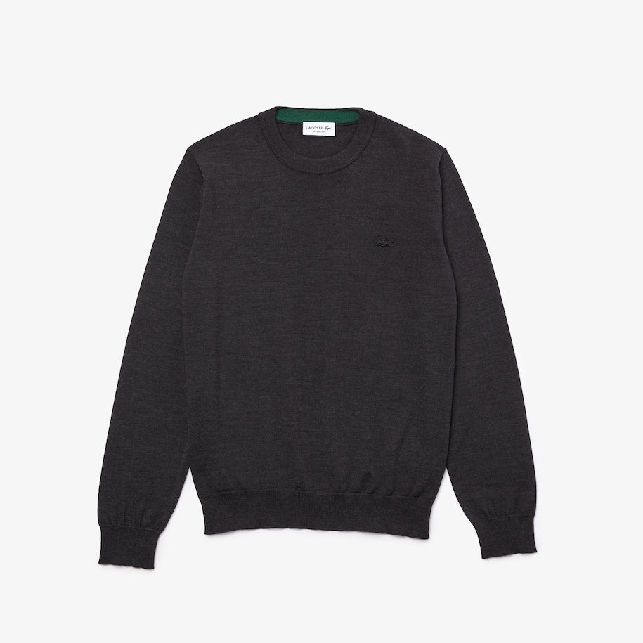 Pullover da uomo LACOSTE in lana merino con collo rotondo. AH1969