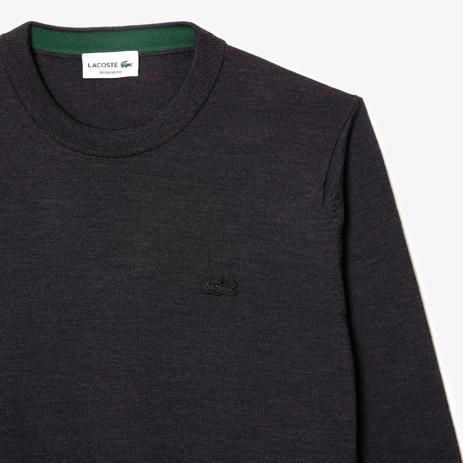 Pullover da uomo LACOSTE in lana merino con collo rotondo. AH1969
