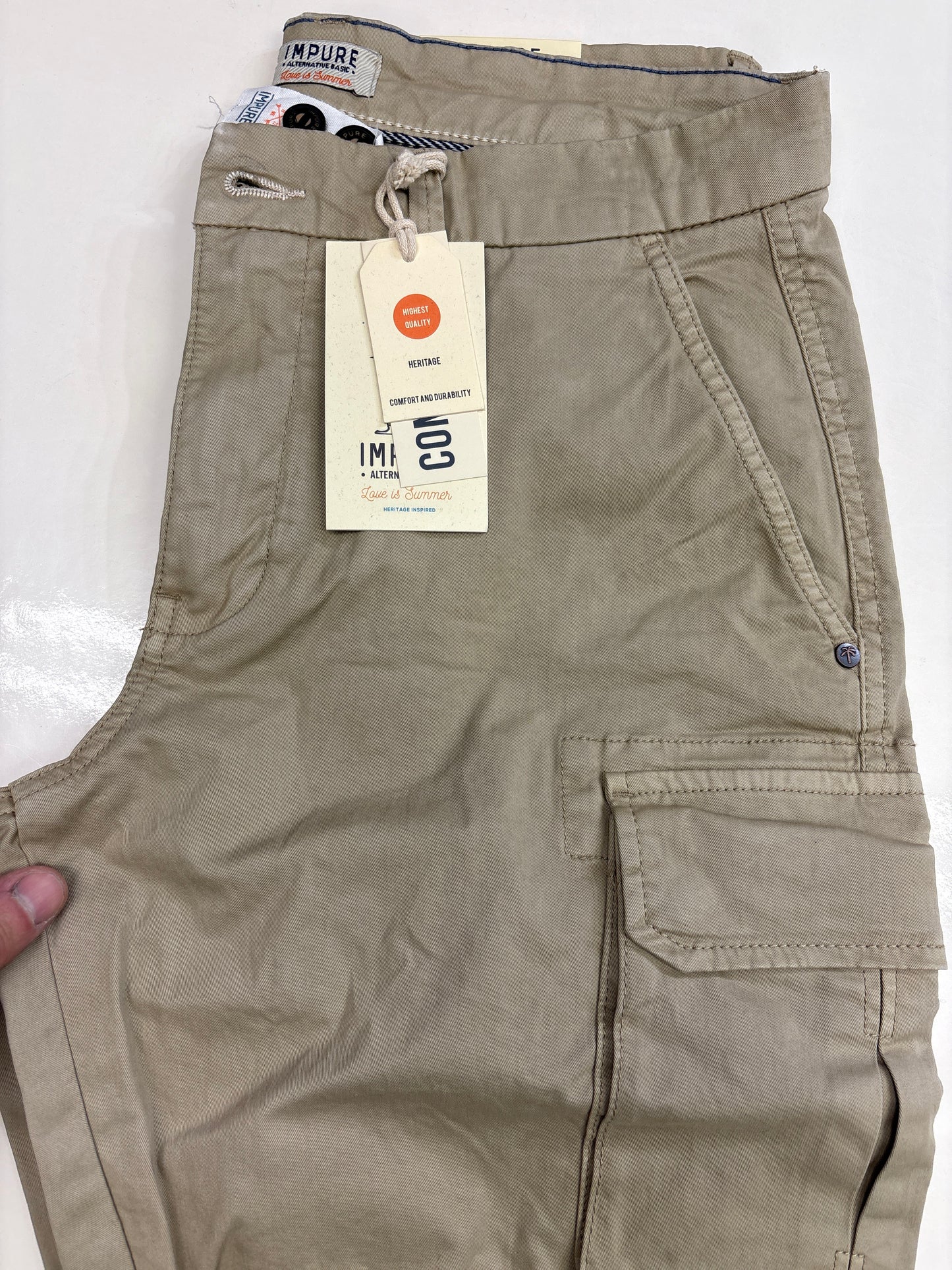 CARGO IMPURE SHORT IN TESSUTO GABARDINA