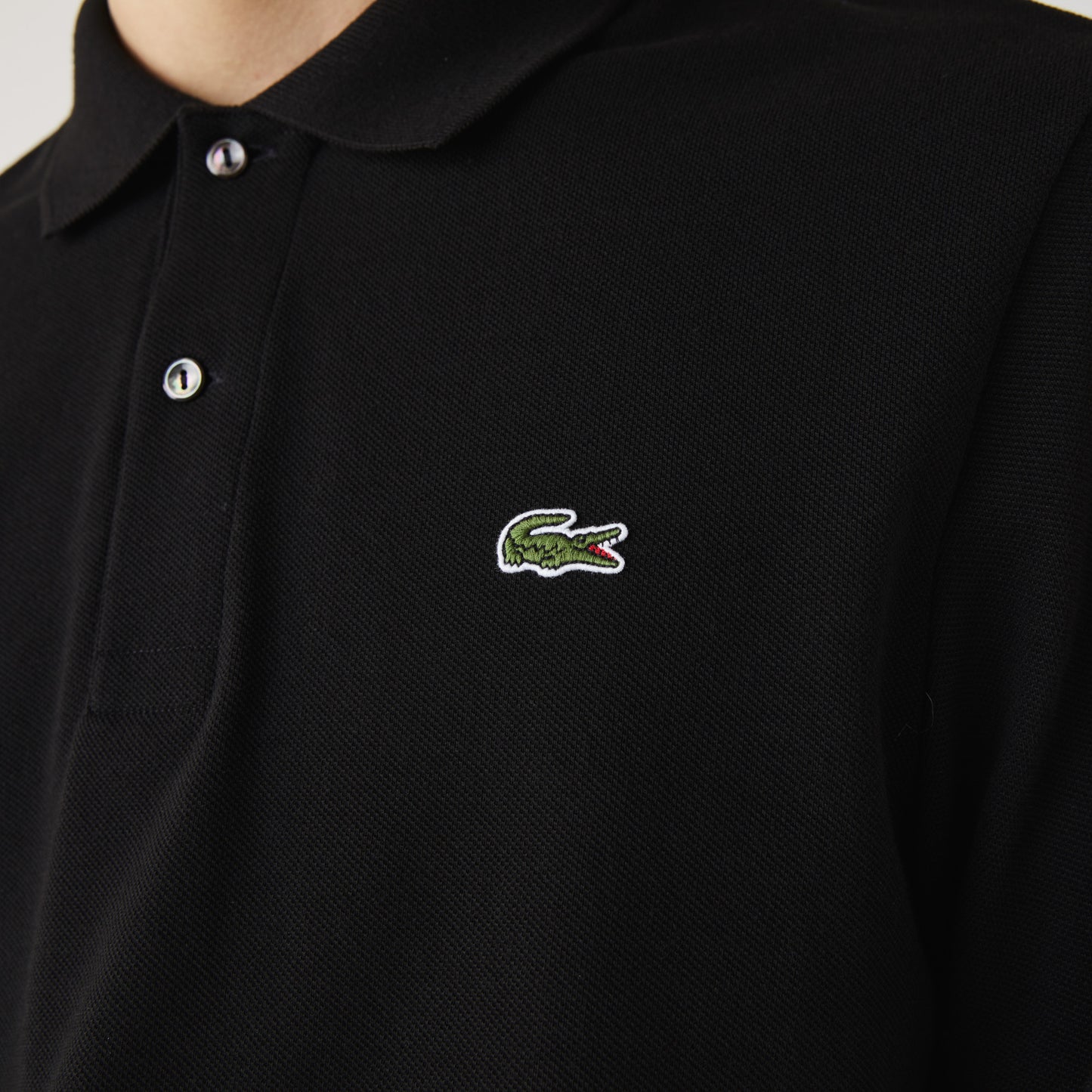 Polo LACOSTE classic fit in petit piqué a maniche lunghe L1312