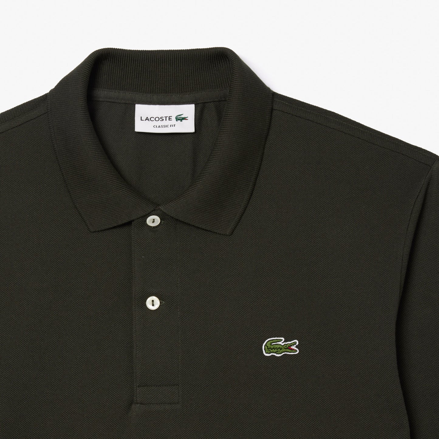 Polo LACOSTE classic fit in petit piqué a maniche lunghe L1312