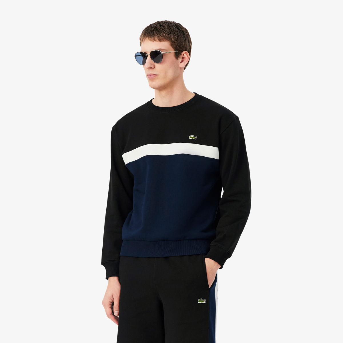 Felpa LACOSTE colorblock SH9770