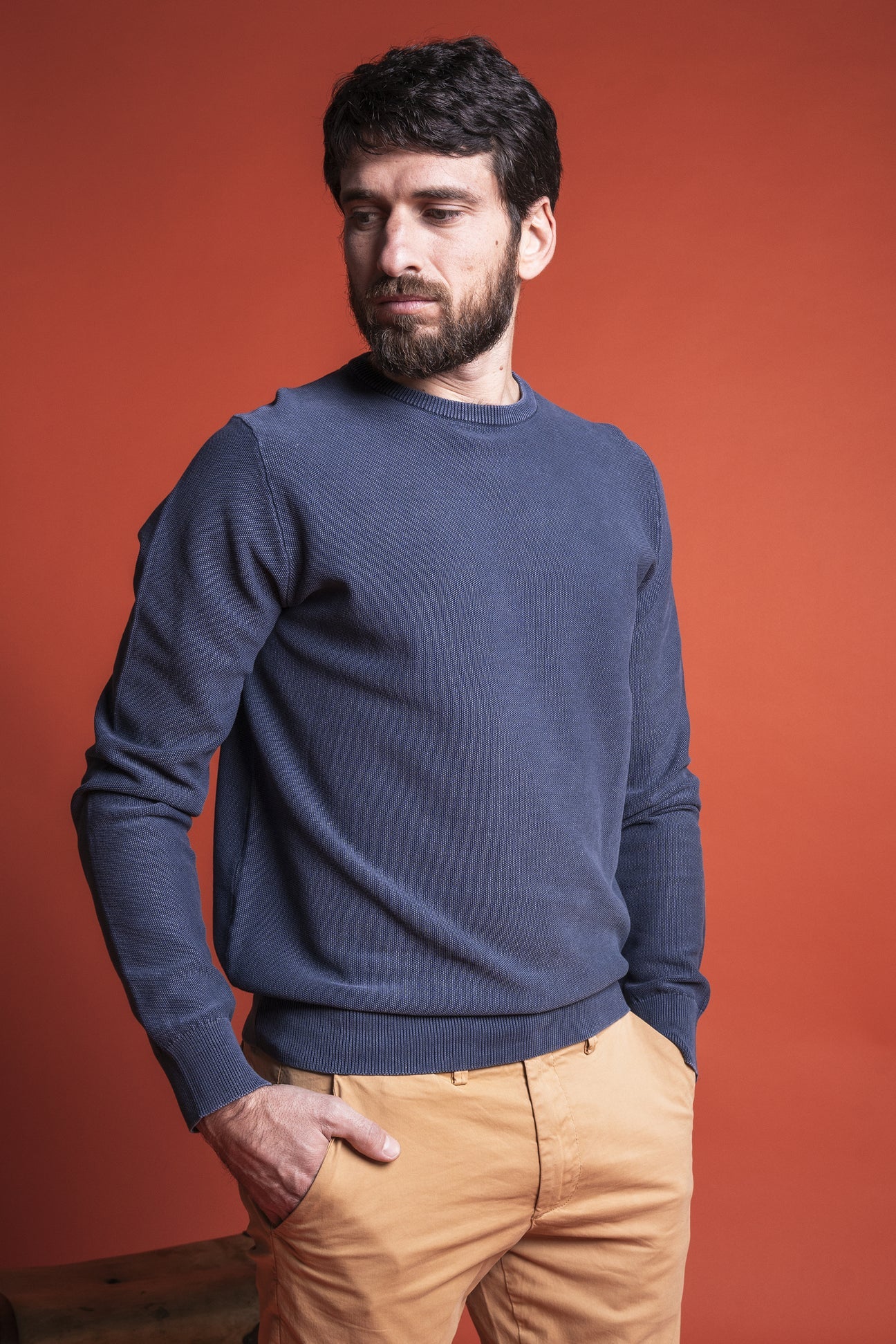 MAGLIA IMPURE IN COTONE TRAMA CHICCO DI RISO