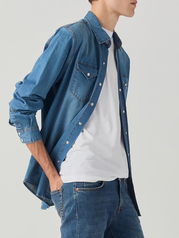 Camicia Jeans ROY ROGER'S lav. Mid Wash