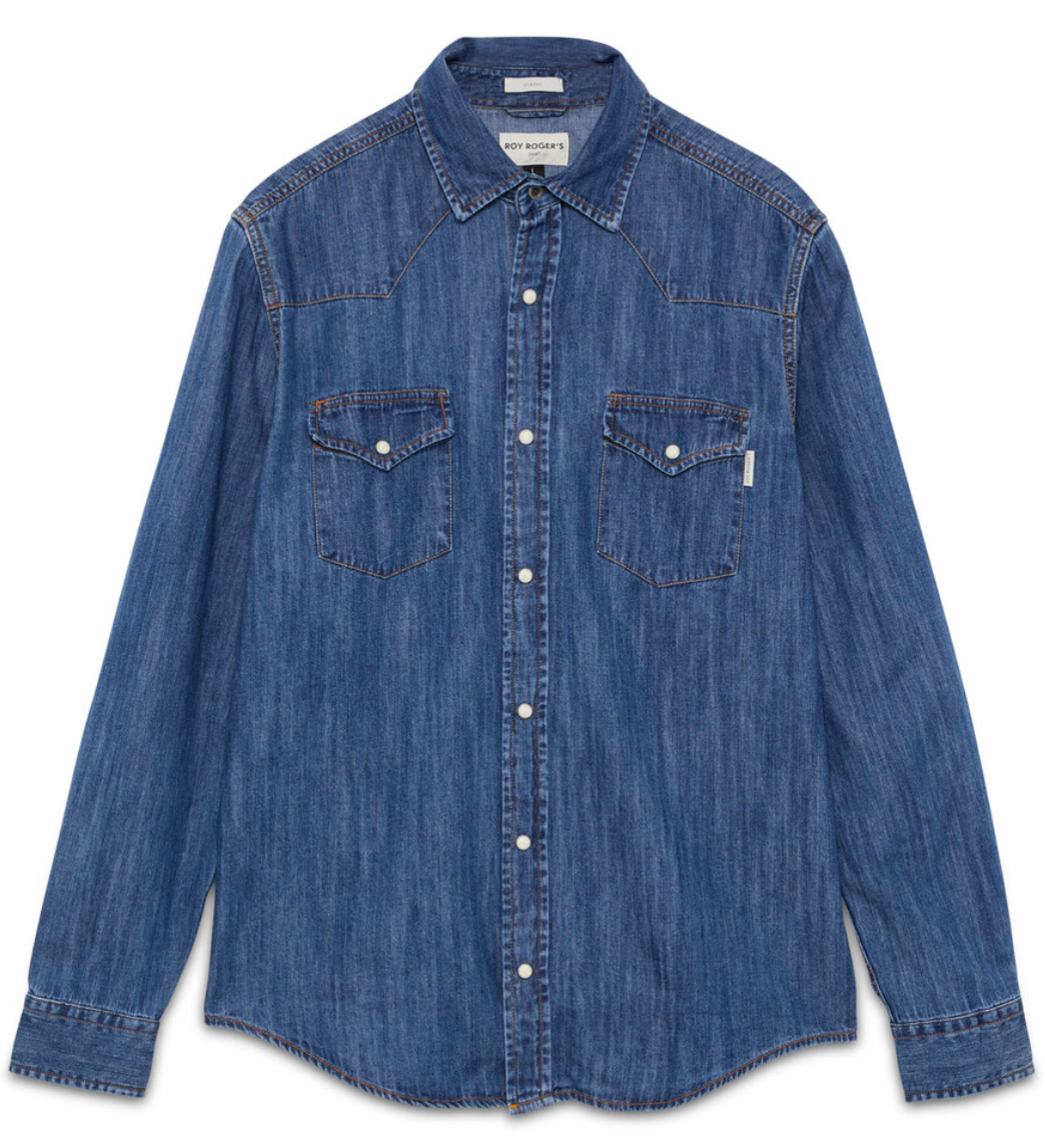 Camicia jeans ROY ROGER'S Martin MAN Denim Cobalt stone p/e 26
