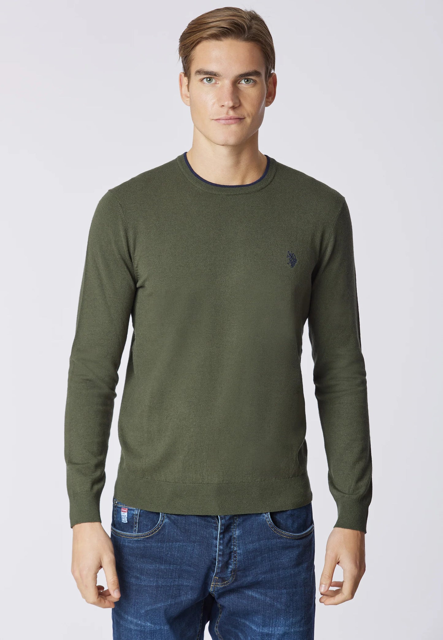 Maglia US POLO girocollo misto lana e viscosa