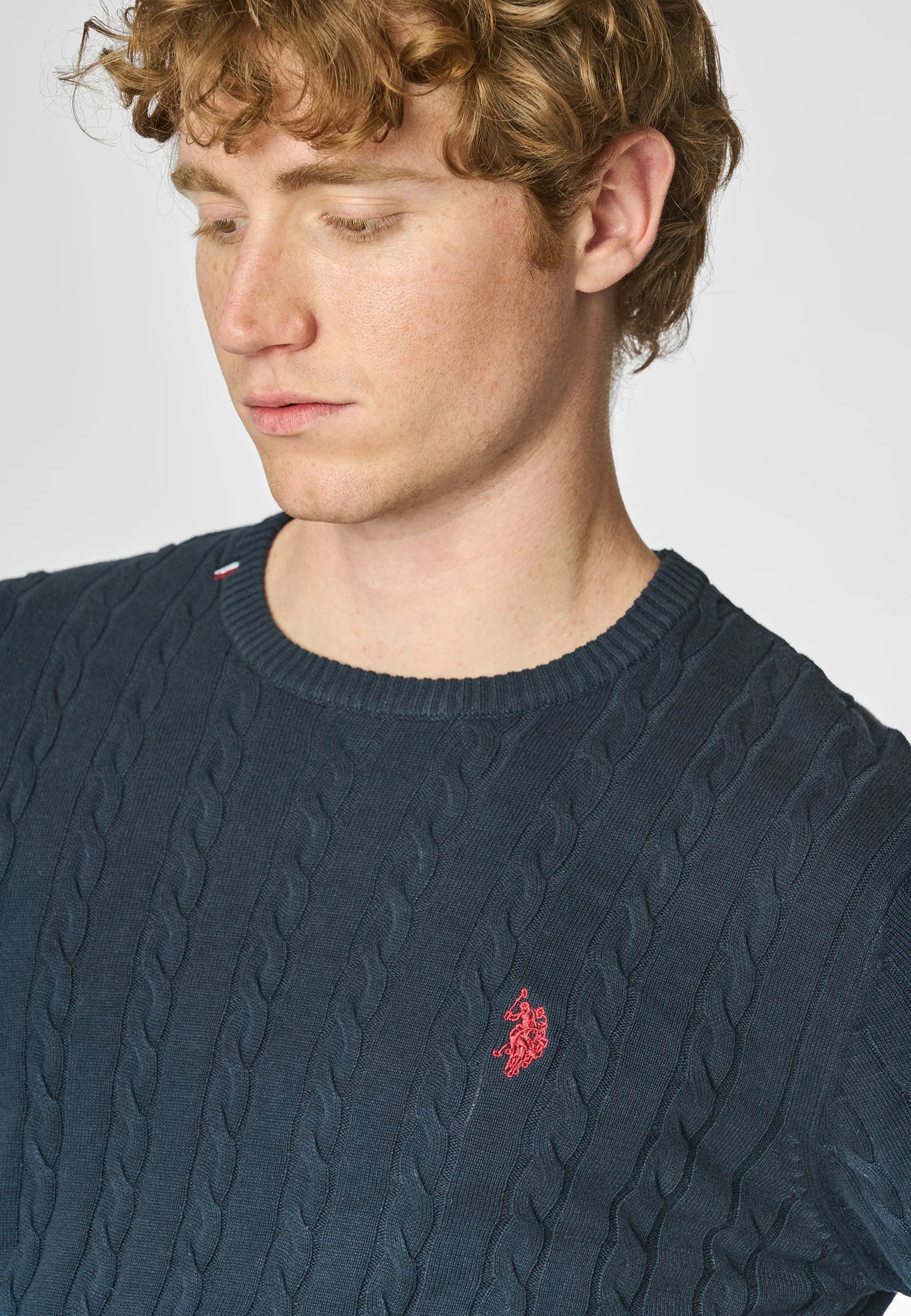 Maglia U.S. Polo lavorazione a treccia p/e 26