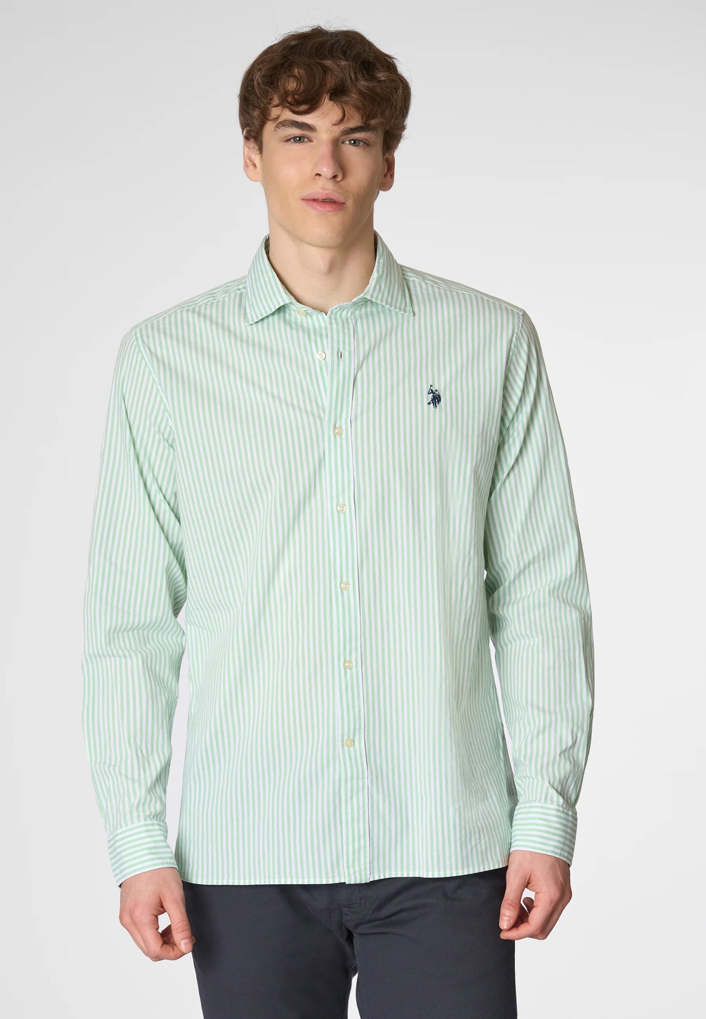 Camicia U.S. POLO m. lunga a RIGHE