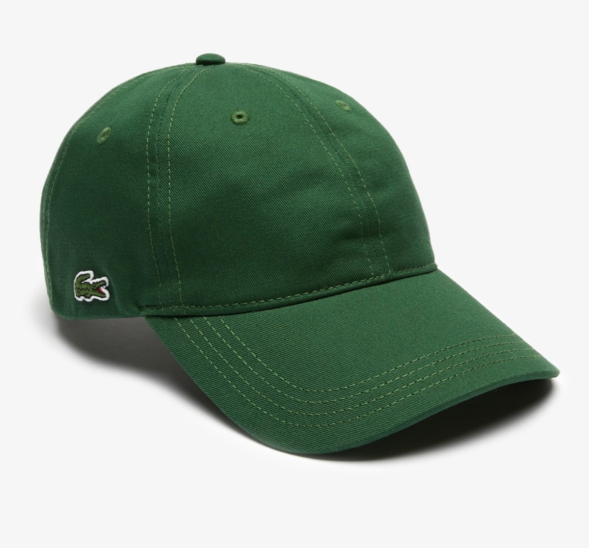 Cappello LACOSTE in cotone con coccodrillo e fascia contrasto