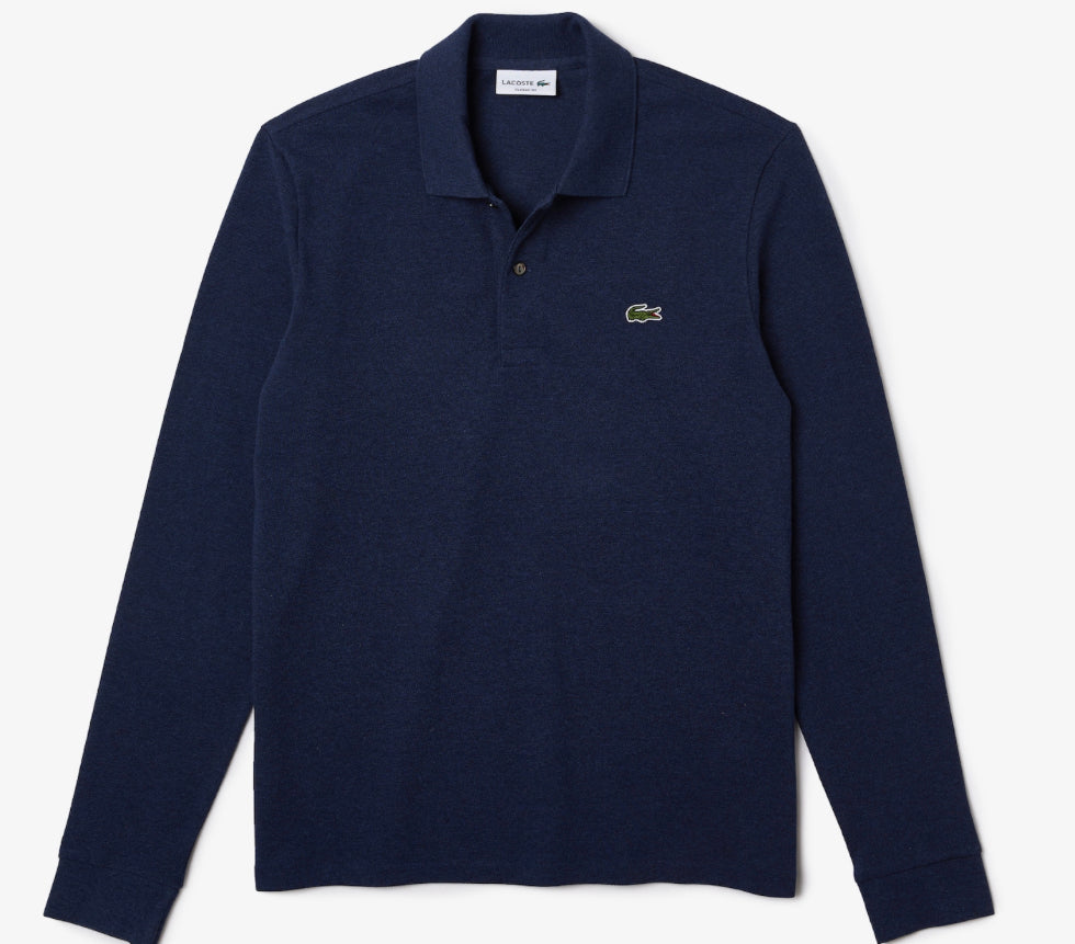 Polo LACOSTE classic fit in petit piqué a maniche lunghe L1312