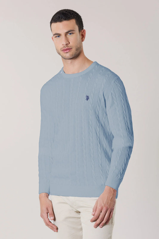 Maglia U.S. Polo lavorazione a treccia p/e 26