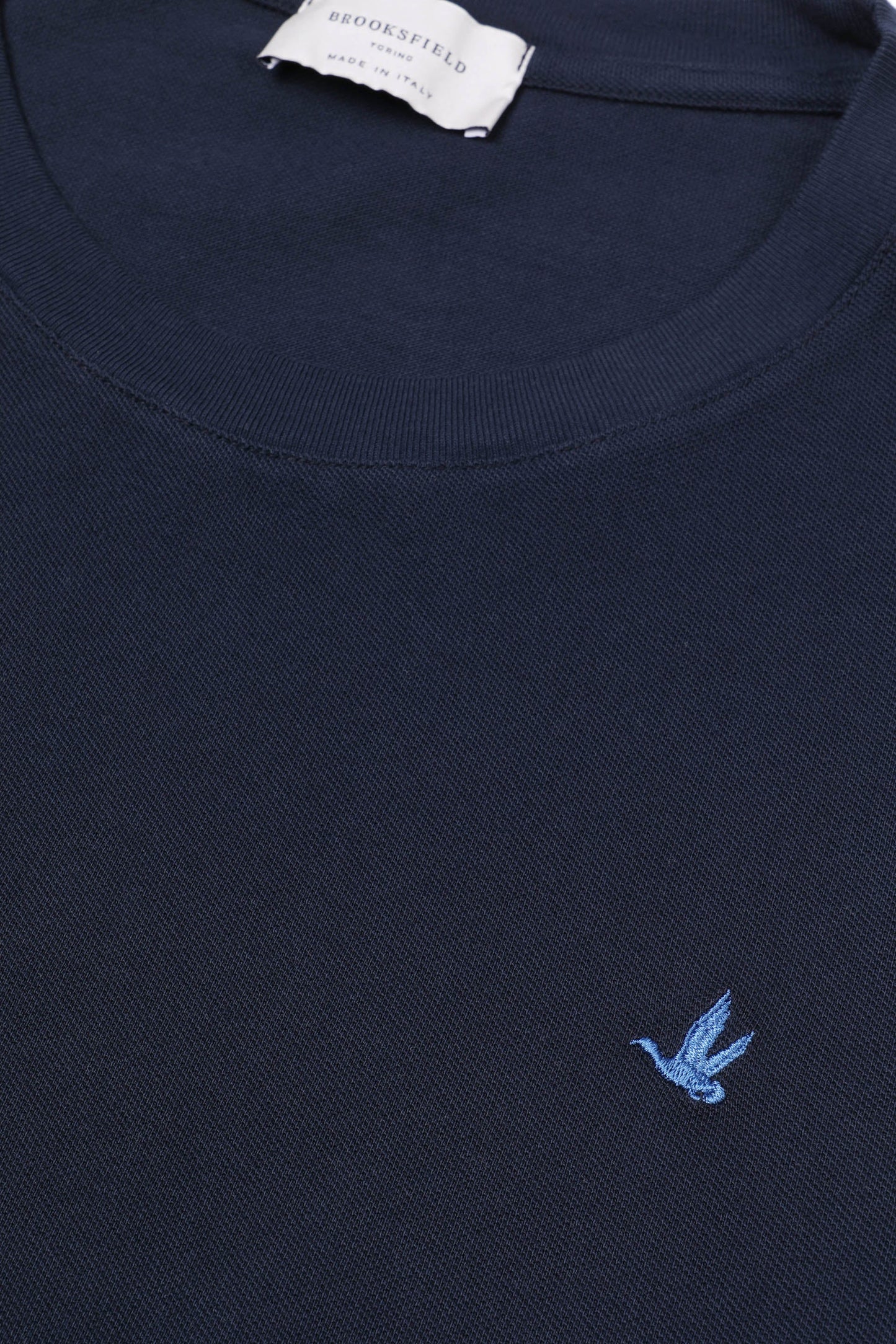 T-shirt BROOKSFIELD in piquet di cotone con logo P/e 26