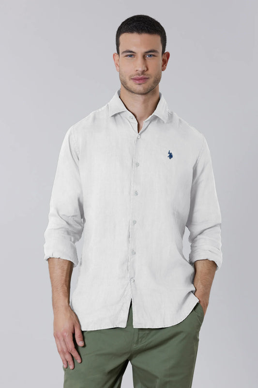 Camicia U.S. POLO  m. lunga in LINO