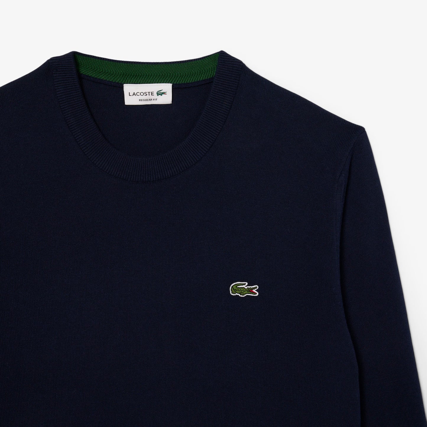 Pullover LACOSTE girocollo monocromatico in cotone p/e 26