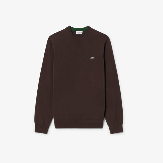 Pullover LACOSTE girocollo monocromatico in cotone p/e 26
