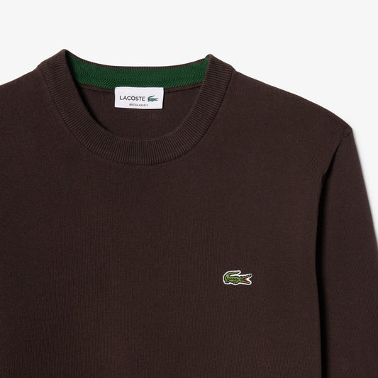 Pullover LACOSTE girocollo monocromatico in cotone p/e 26