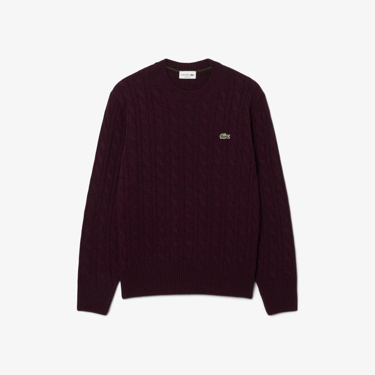 Maglia LACOSTE lana cardata a trecce AH2924