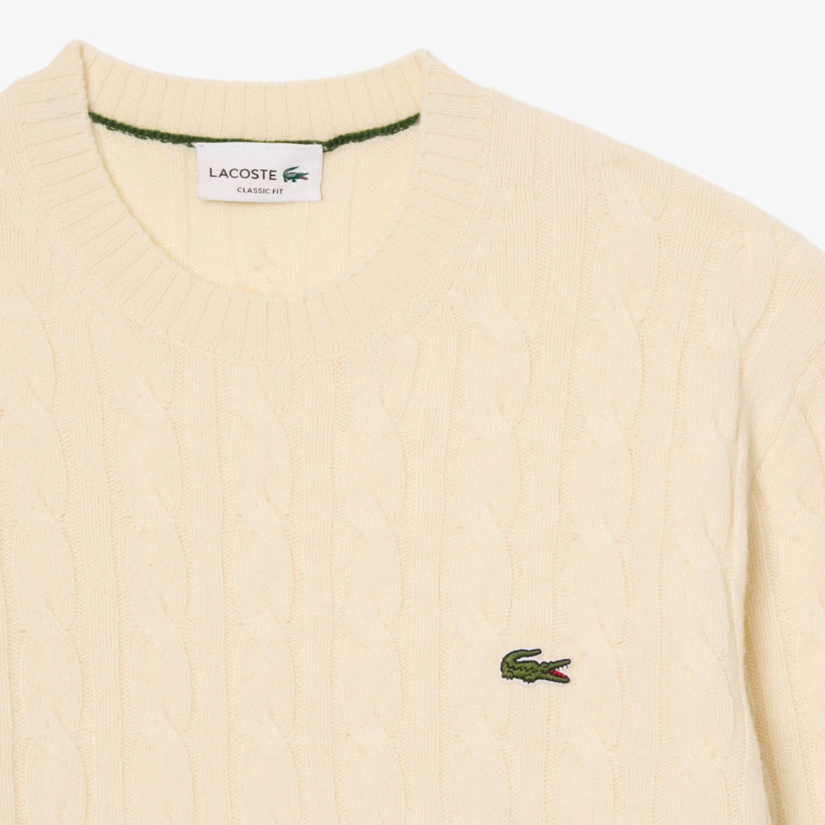 Maglia LACOSTE lana cardata a trecce AH2924