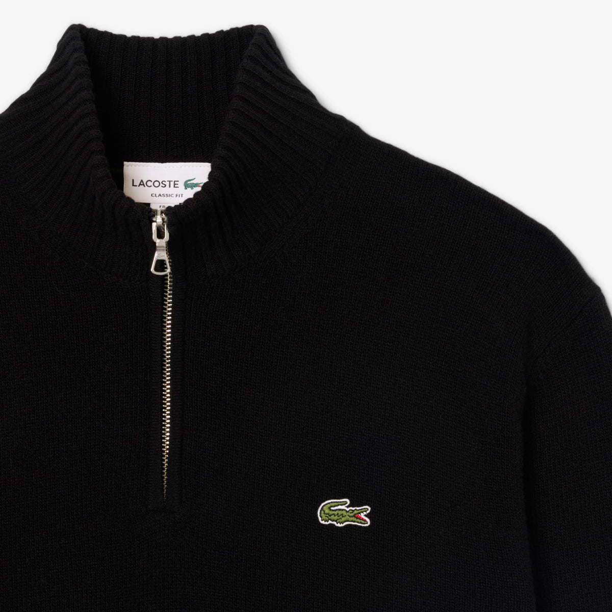 Maglia LACOSTE 1/2 zip lana cardata AH3052