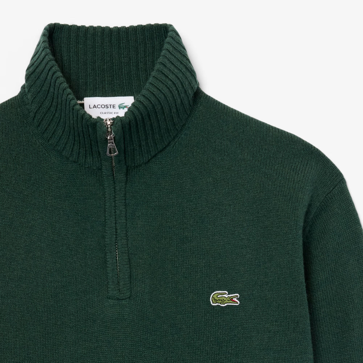 Maglia LACOSTE 1/2 zip lana cardata AH3052