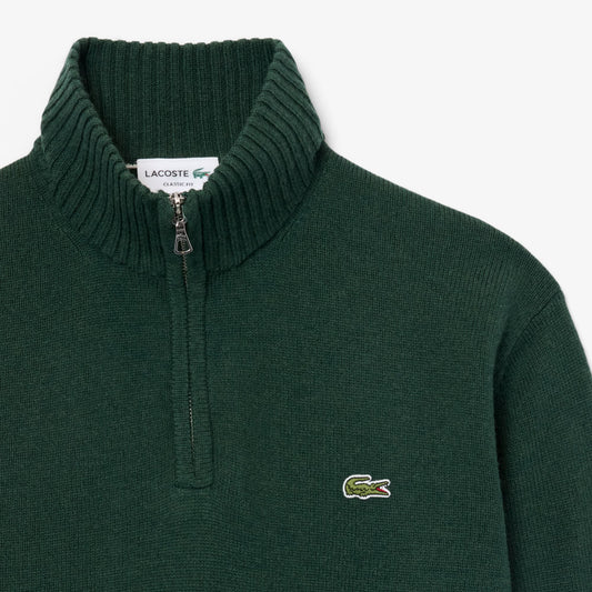 Maglia LACOSTE 1/2 zip lana cardata AH3052