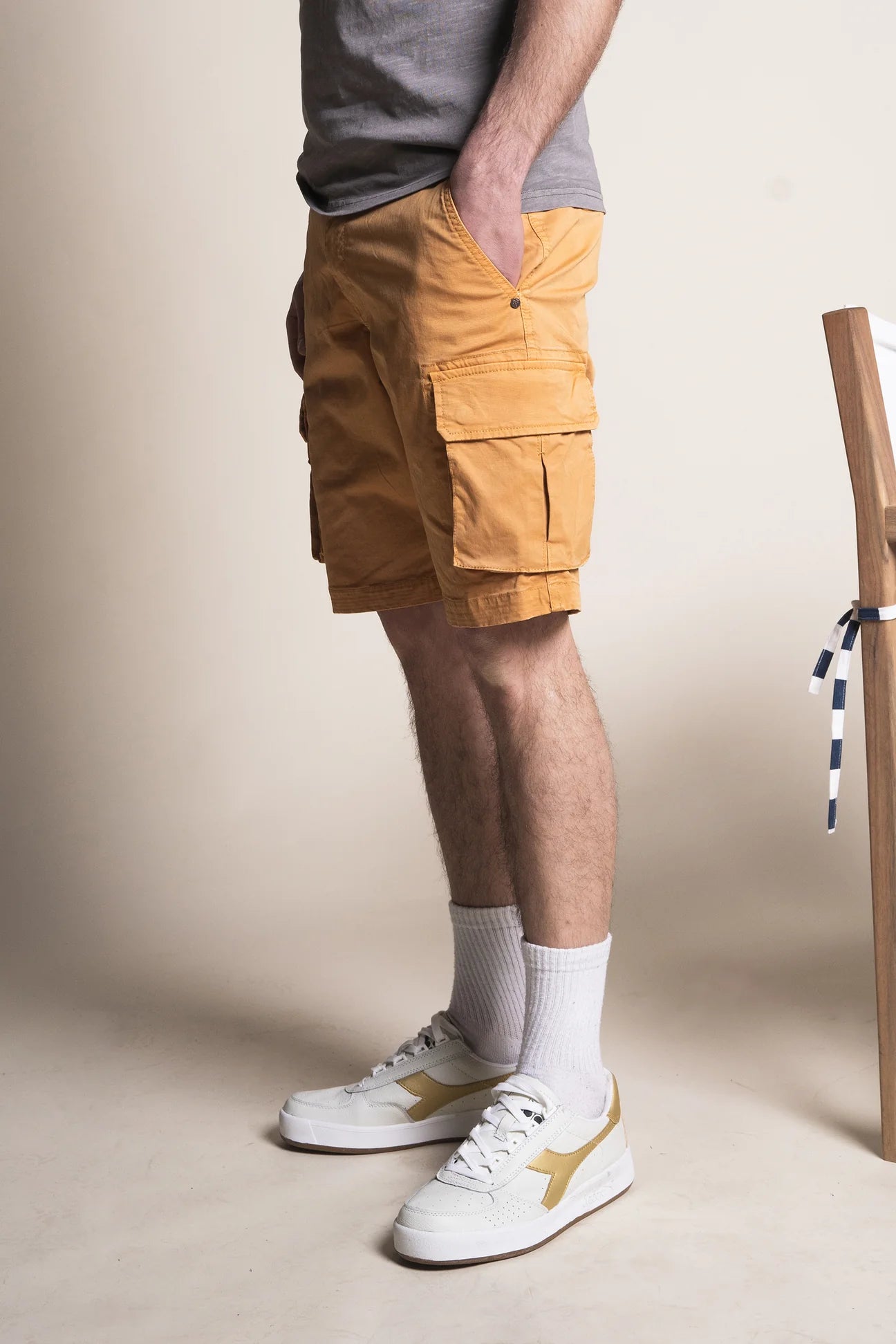 CARGO IMPURE SHORT IN TESSUTO GABARDINA