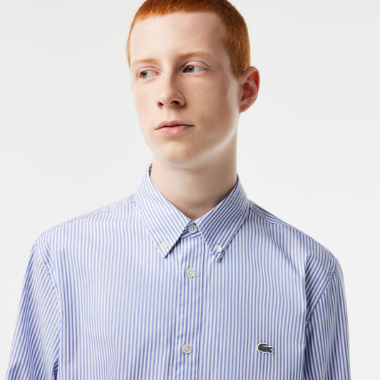 Camicia da uomo LACOSTE in cotone a righe regular fit CH2936