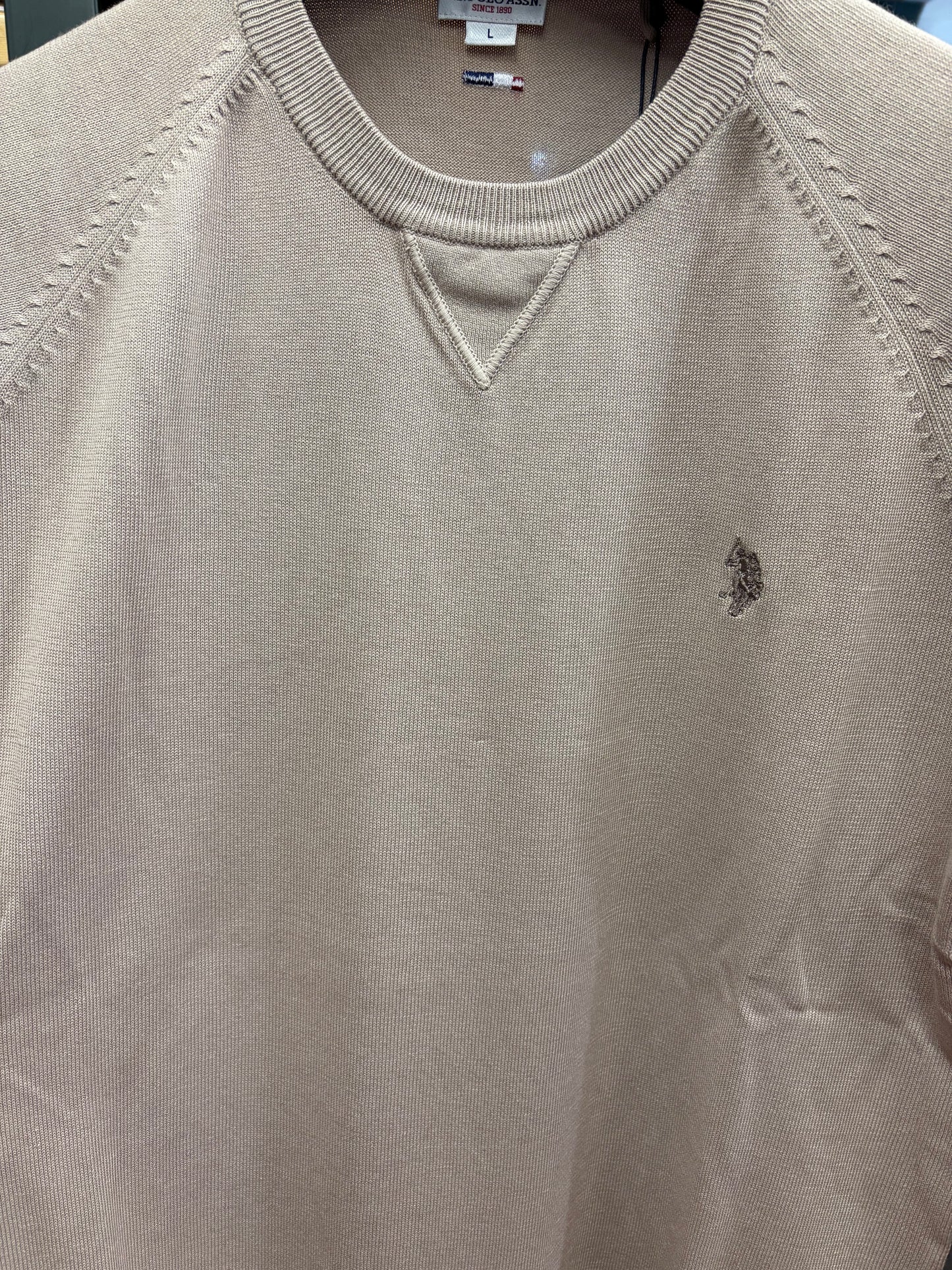 Maglia U.S. POLO girocollo raglan in cotone