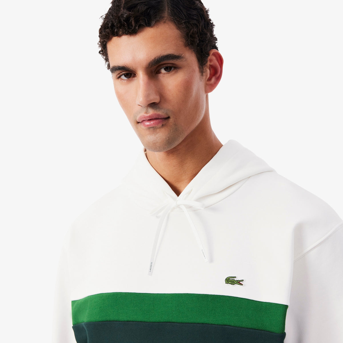 Felpa cappuccio LACOSTE colorblock SH9798