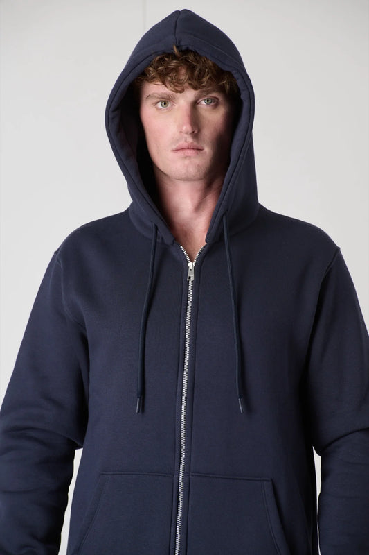 Felpa SUPERCULTURE JUST -  fullzip con cappuccio monocolor