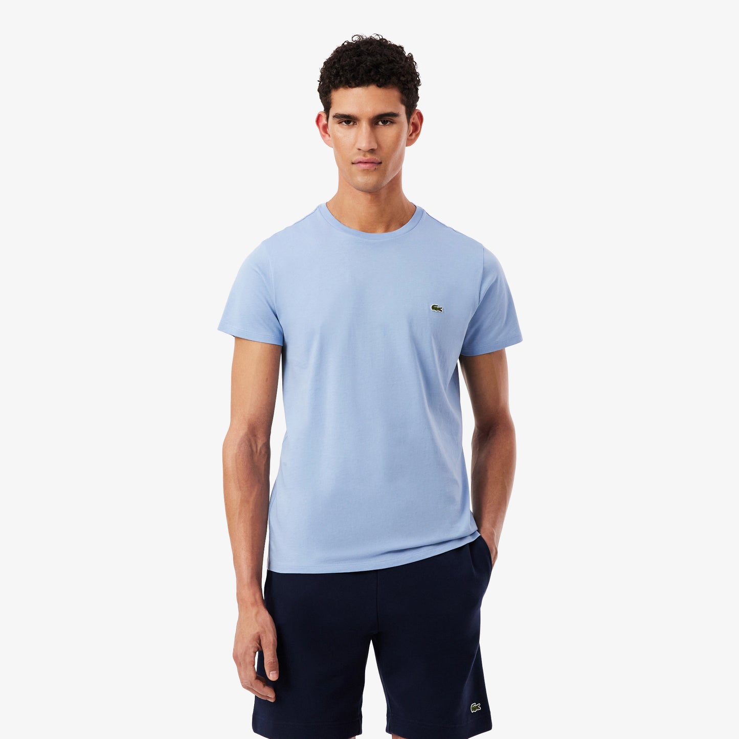 T-shirt LACOSTE girocollo monocromatico in cotone pima p/e 26
