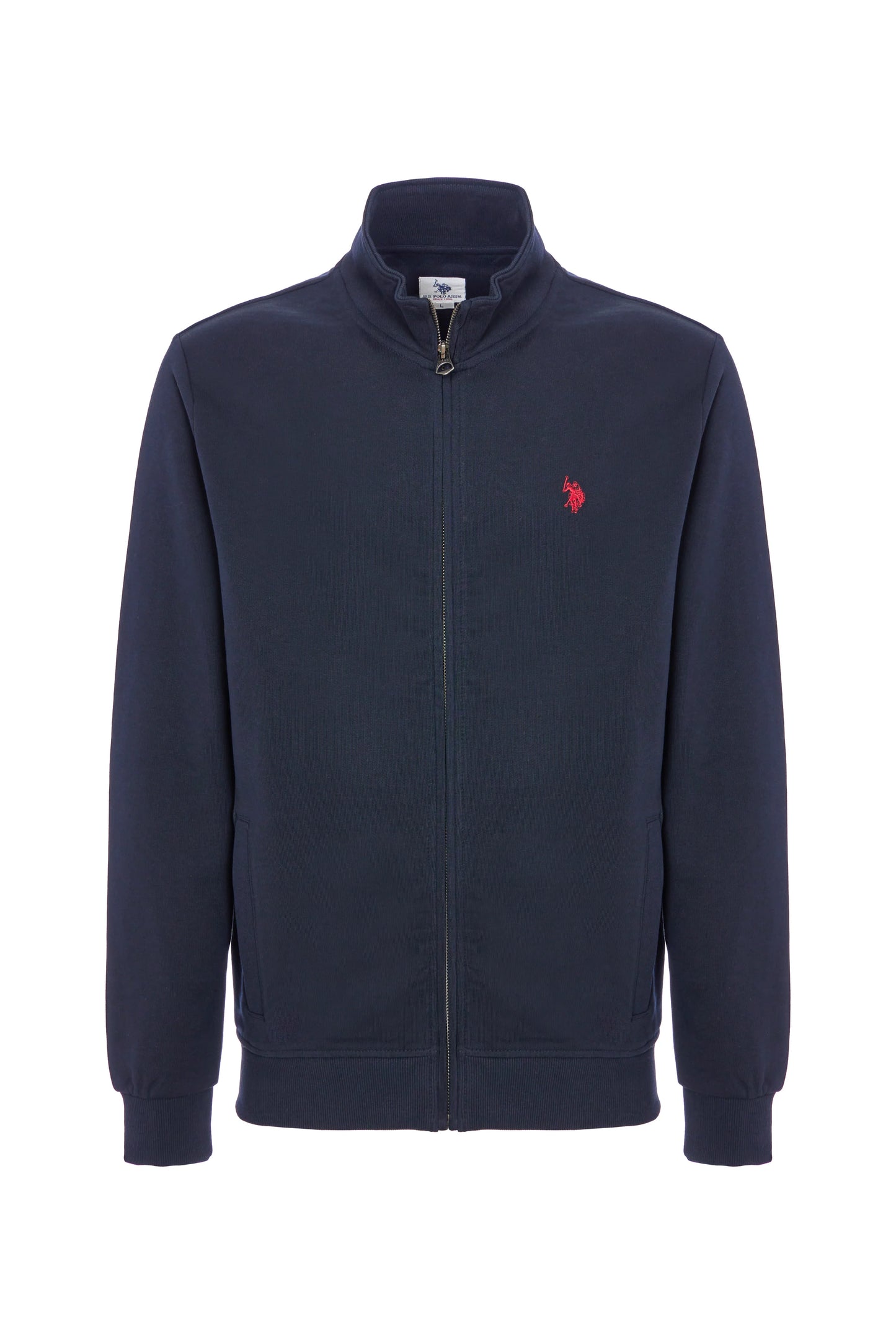 Felpa U.S. POLO  in cotone con chiusura zip