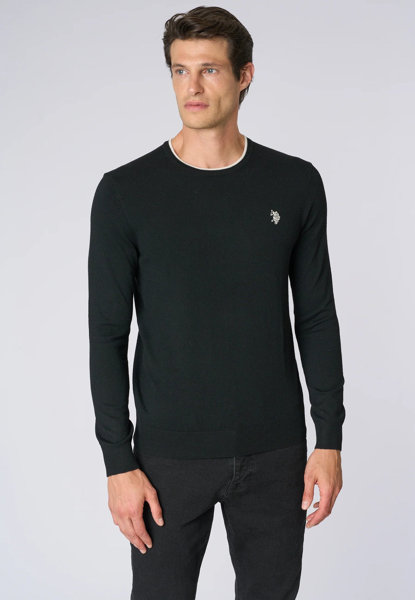 Maglia US POLO girocollo misto lana e viscosa