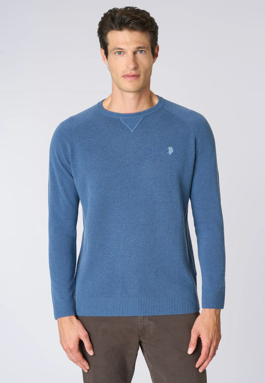 Maglia US POLO girocollo misto lana overdyed