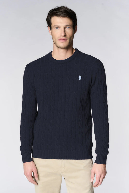 Maglia U.S. POLO A TRECCE in lana merinos  art. 73028
