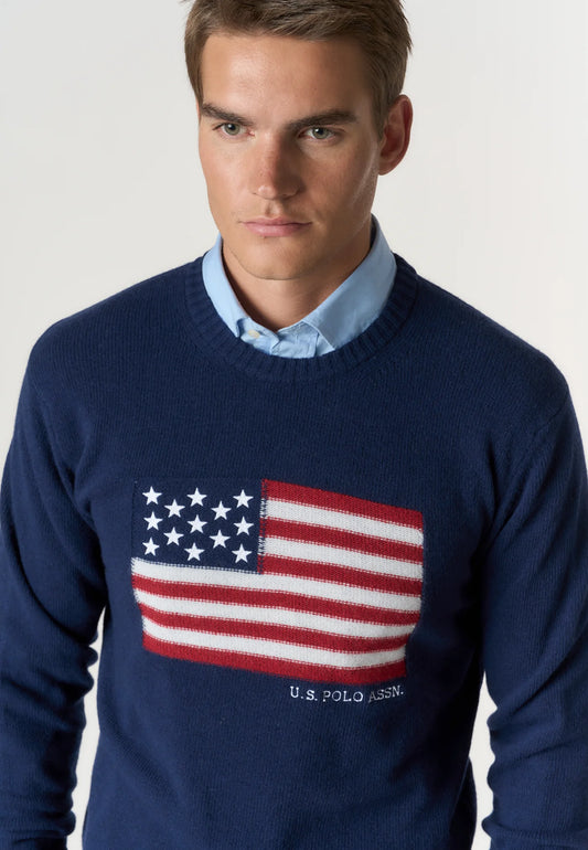 Maglia U.S. POLO con bandiera ricamata  art. 73036